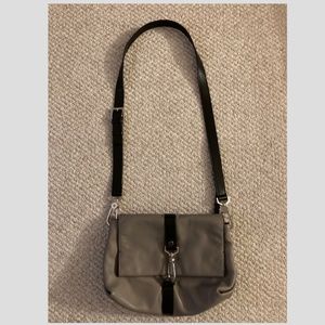 & Other Stories Crossbody/Clutch gray and black